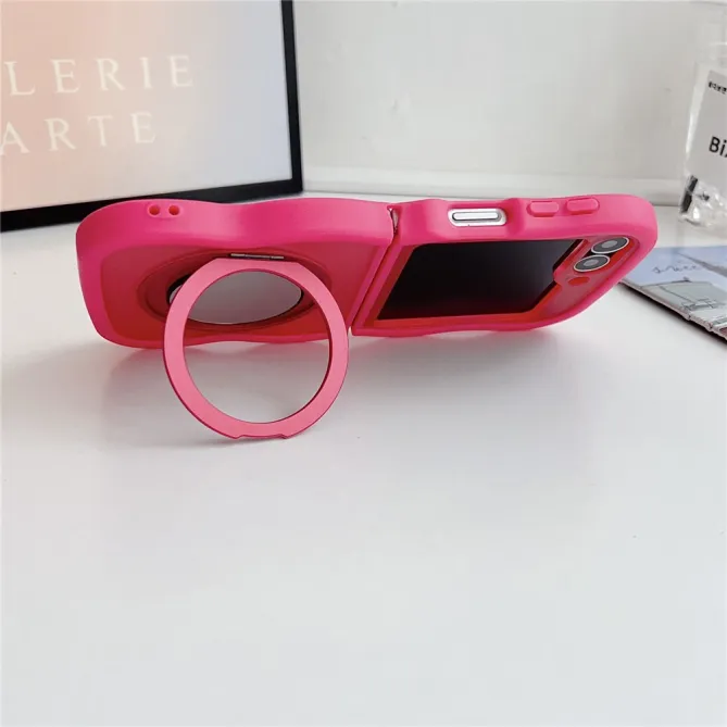 Coque Samsung Galaxy Z Flip7 FE / Z Flip6 / Flip5 Anneau Miroir Rotatif