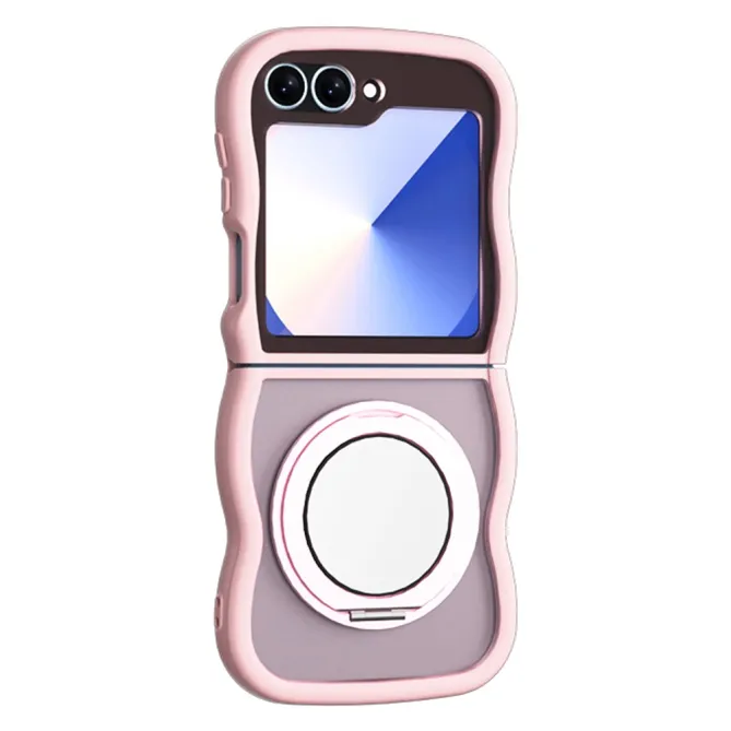 Coque Samsung Galaxy Z Flip7 FE / Z Flip6 / Flip5 Anneau Miroir Rotatif