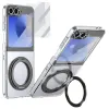 Coque Samsung Galaxy Z Flip7 FE / Z Flip6 Transparente Anneau Rotatif 360°