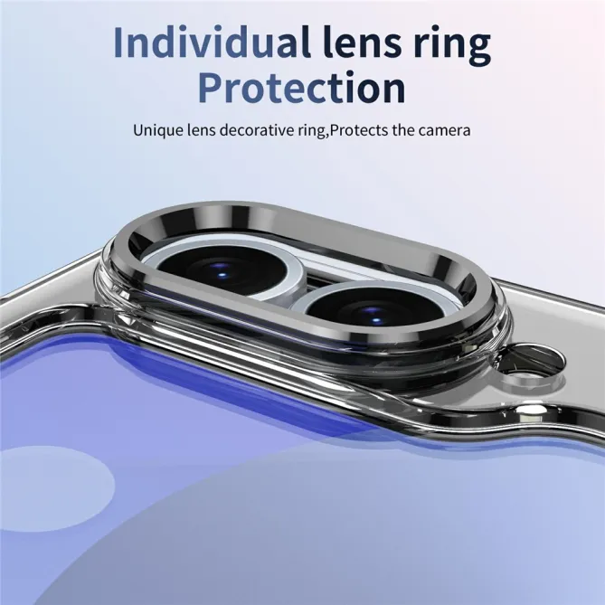 Coque Samsung Galaxy Z Flip7 FE / Z Flip6 Transparente Anneau Rotatif 360°