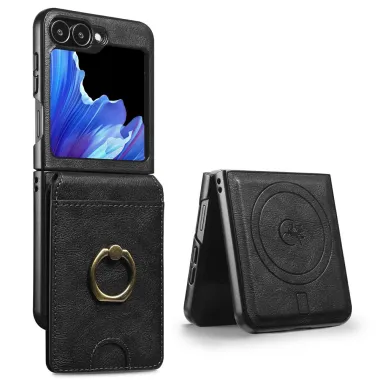 Coque Samsung Galaxy Z Flip 7 FE / Z Flip 6 Magnetique Porte-Carte Detachable