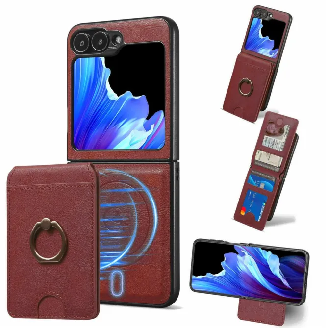 Coque Samsung Galaxy Z Flip 7 FE / Z Flip 6 Magnetique Porte-Carte Detachable