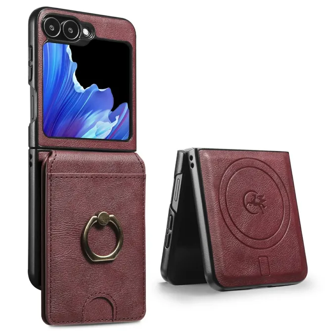 Coque Samsung Galaxy Z Flip 7 FE / Z Flip 6 Magnetique Porte-Carte Detachable