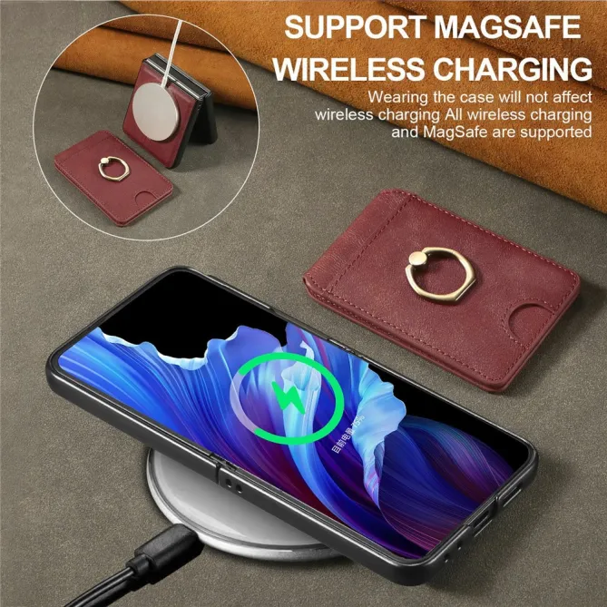 Coque Samsung Galaxy Z Flip 7 FE / Z Flip 6 Magnetique Porte-Carte Detachable