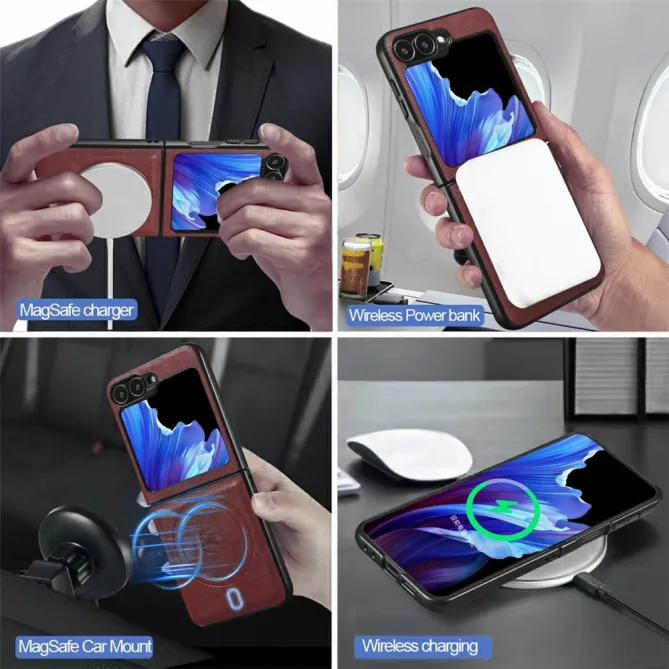 Coque Samsung Galaxy Z Flip 7 FE / Z Flip 6 Magnetique Porte-Carte Detachable