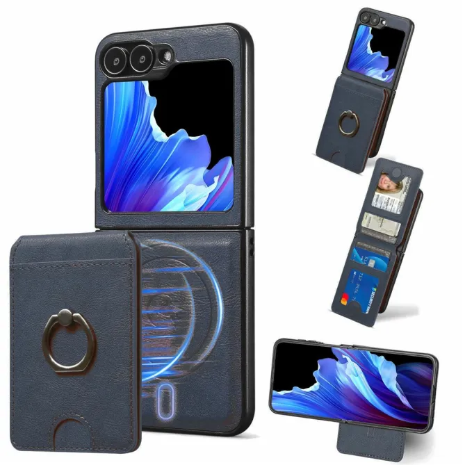 Coque Samsung Galaxy Z Flip 7 FE / Z Flip 6 Magnetique Porte-Carte Detachable