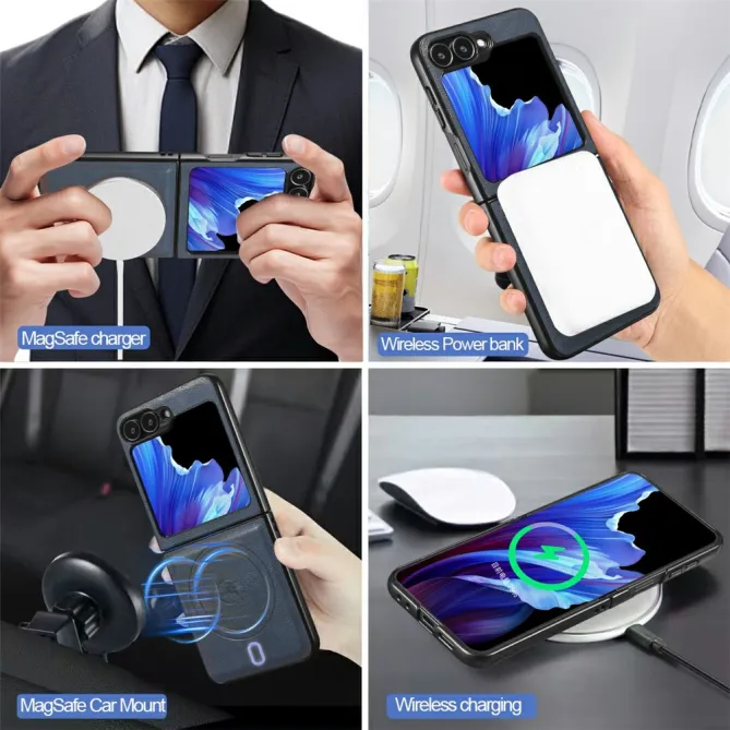 Coque Samsung Galaxy Z Flip 7 FE / Z Flip 6 Magnetique Porte-Carte Detachable