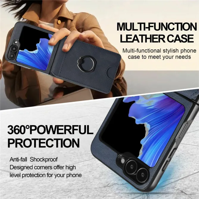 Coque Samsung Galaxy Z Flip 7 FE / Z Flip 6 Magnetique Porte-Carte Detachable