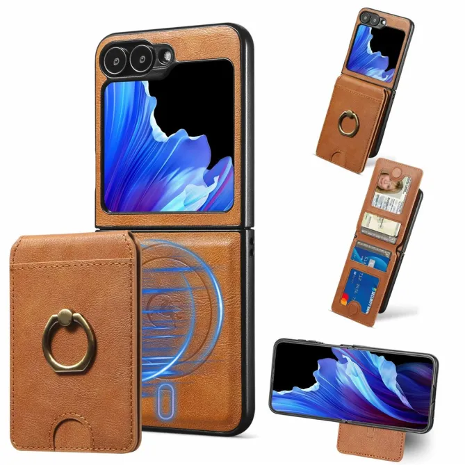 Coque Samsung Galaxy Z Flip 7 FE / Z Flip 6 Magnetique Porte-Carte Detachable