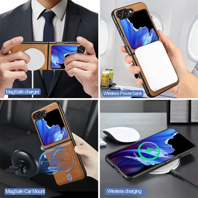 Coque Samsung Galaxy Z Flip 7 FE / Z Flip 6 Magnetique Porte-Carte Detachable