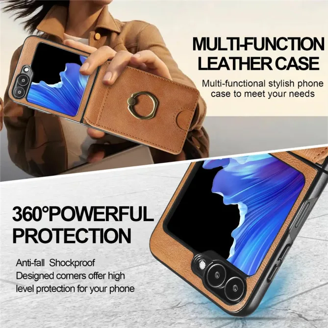Coque Samsung Galaxy Z Flip 7 FE / Z Flip 6 Magnetique Porte-Carte Detachable