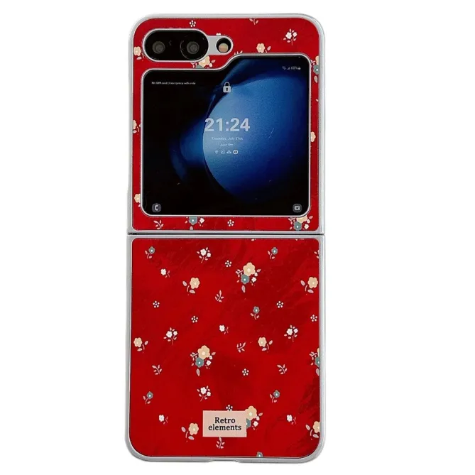 Coque Samsung Galaxy Z Flip 7 FE / Z Flip 6 Fleurs des Champs Dragonne Detachable