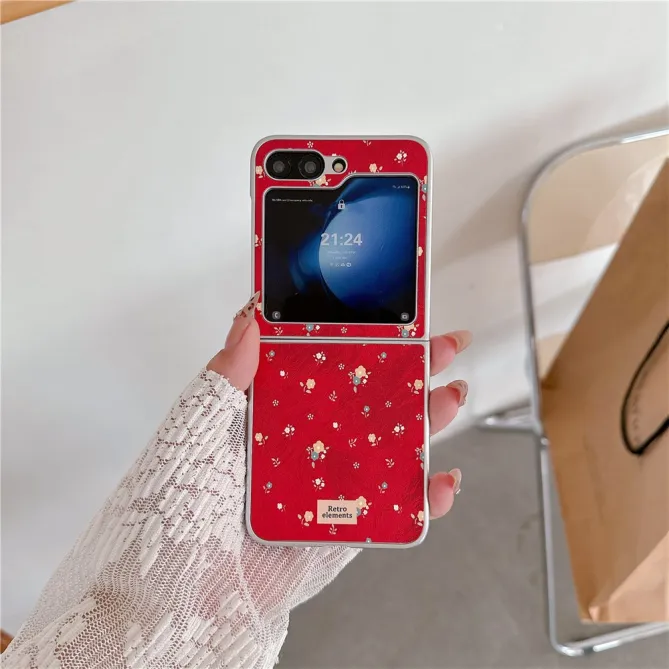 Coque Samsung Galaxy Z Flip 7 FE / Z Flip 6 Fleurs des Champs Dragonne Detachable