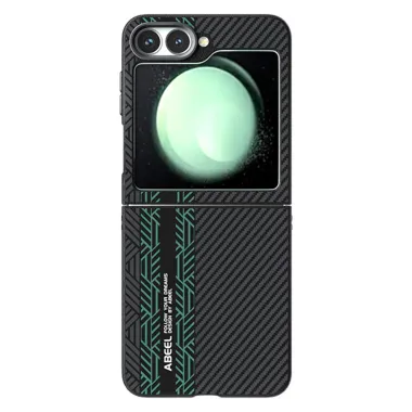 Coque Samsung Galaxy Z Flip7 FE / Z Flip6 Fibre de Carbone Ligne Geometrique
