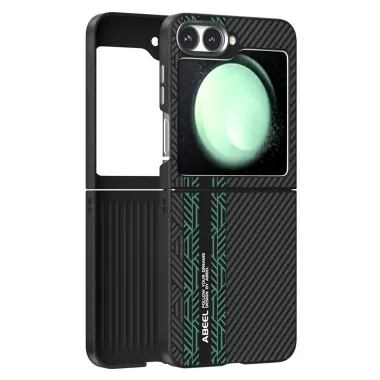Coque Samsung Galaxy Z Flip7 FE / Z Flip6 Fibre de Carbone Ligne Geometrique