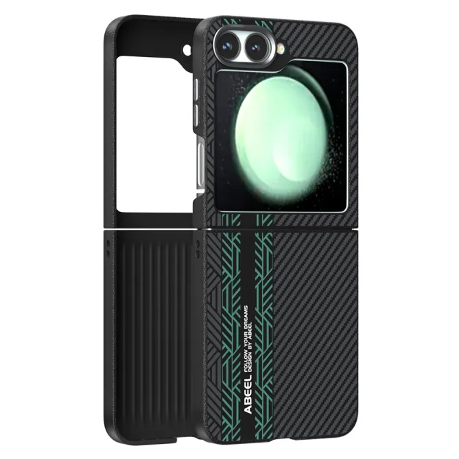 Coque Samsung Galaxy Z Flip7 FE / Z Flip6 Fibre de Carbone Ligne Geometrique
