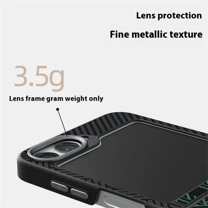 Coque Samsung Galaxy Z Flip7 FE / Z Flip6 Fibre de Carbone Ligne Geometrique