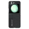 Coque Samsung Galaxy Z Flip7 FE / Z Flip6 Bicolore Tisse et Fibre de Carbone