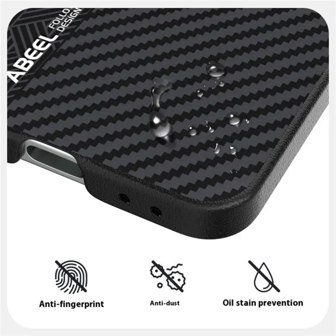 Coque Samsung Galaxy Z Flip7 FE / Z Flip6 Bicolore Tisse et Fibre de Carbone