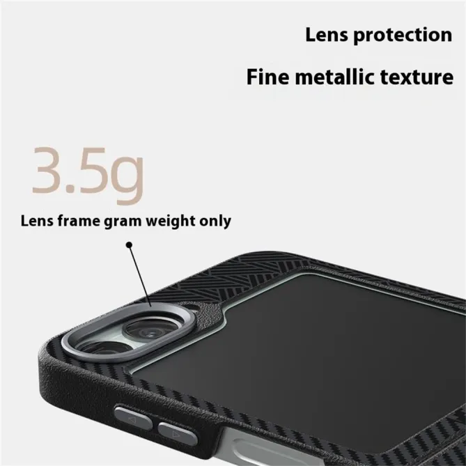 Coque Samsung Galaxy Z Flip7 FE / Z Flip6 Bicolore Tisse et Fibre de Carbone
