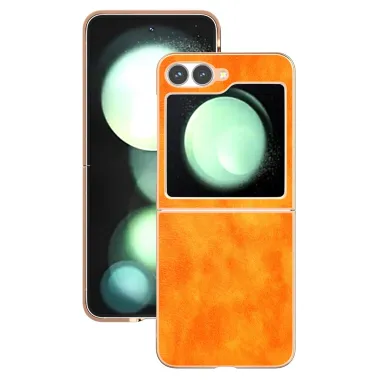Coque Samsung Galaxy Z Flip7 FE / Z Flip6 Litchi Finition Metallique