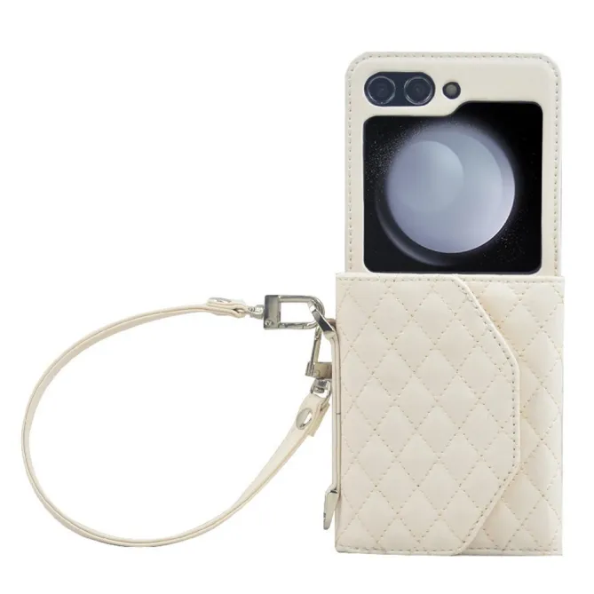 Coque Portefeuille Samsung Galaxy Z Flip 7 FE / Z Flip 6 Matelassee Losanges