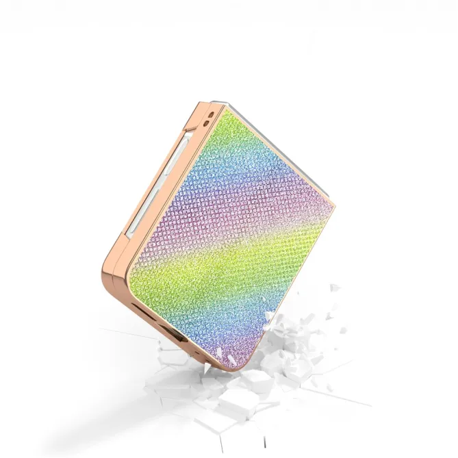 Coque Samsung Galaxy Z Flip 7 FE / Z Flip 6 Paillete Degrade Multicolore