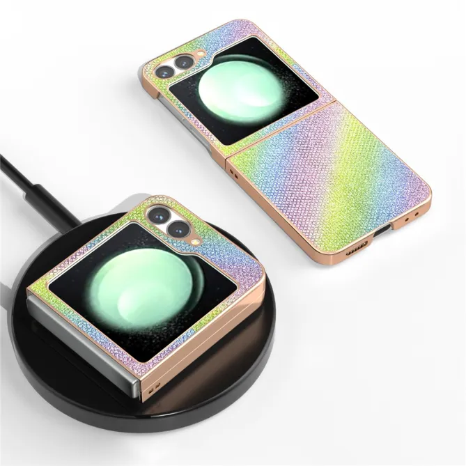Coque Samsung Galaxy Z Flip 7 FE / Z Flip 6 Paillete Degrade Multicolore