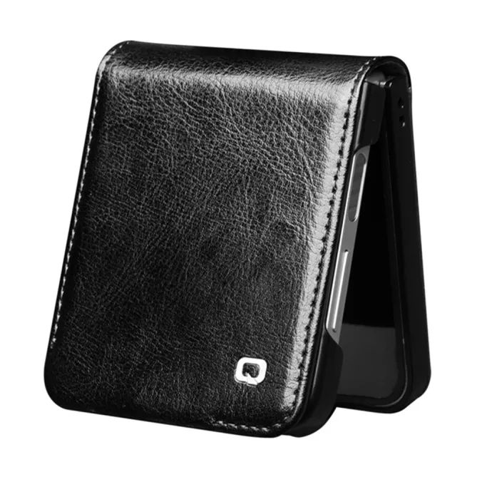 Coque Portefeuille Samsung Galaxy Z Flip 7 FE / Z Flip 6 Cuir Veritable Fermeture Magnetique