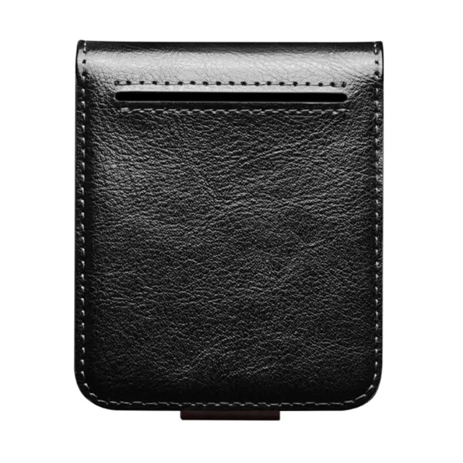 Coque Portefeuille Samsung Galaxy Z Flip 7 FE / Z Flip 6 Cuir Veritable Fermeture Magnetique
