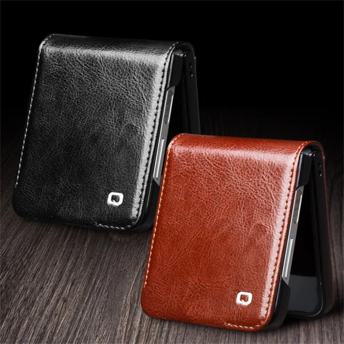 Coque Portefeuille Samsung Galaxy Z Flip 7 FE / Z Flip 6 Cuir Veritable Fermeture Magnetique