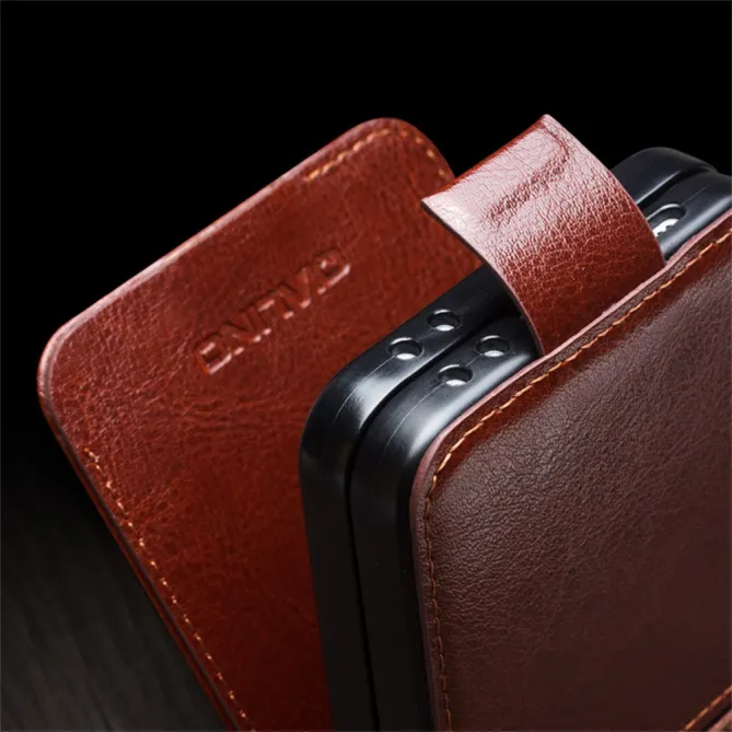 Coque Portefeuille Samsung Galaxy Z Flip 7 FE / Z Flip 6 Cuir Veritable Fermeture Magnetique
