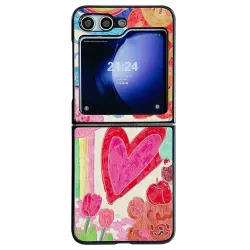 Coque Samsung Galaxy Z Flip 7 FE / Z Flip 6 Illustration Coeur Effet Peinture