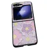Coque Samsung Galaxy Z Flip 7 FE / Z Flip 6 Grandes Fleurs Mauve et Rose
