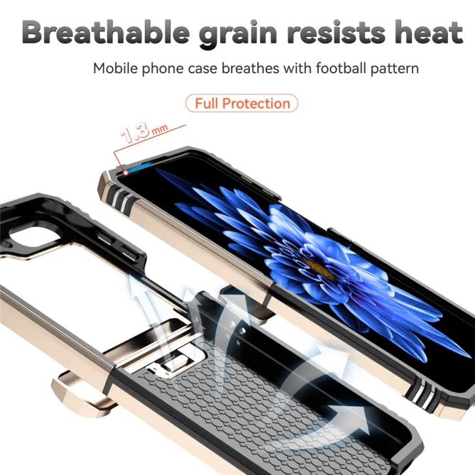 Coque Samsung Galaxy Z Flip 7 FE / Z Flip 6 Renforcée avec Anneau et Cache Caméra Coulissant