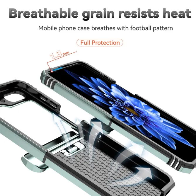 Coque Samsung Galaxy Z Flip 7 FE / Z Flip 6 Renforcée avec Anneau et Cache Caméra Coulissant