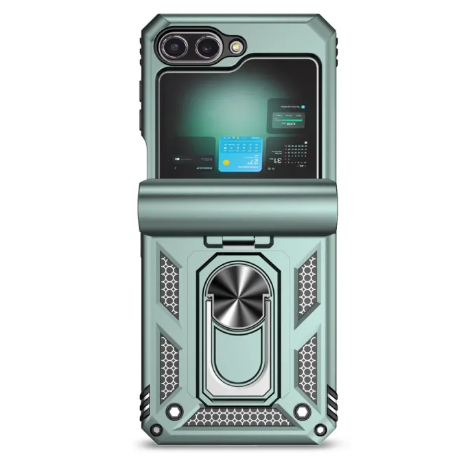 Coque Samsung Galaxy Z Flip 7 FE / Z Flip 6 Renforcée avec Anneau et Cache Caméra Coulissant
