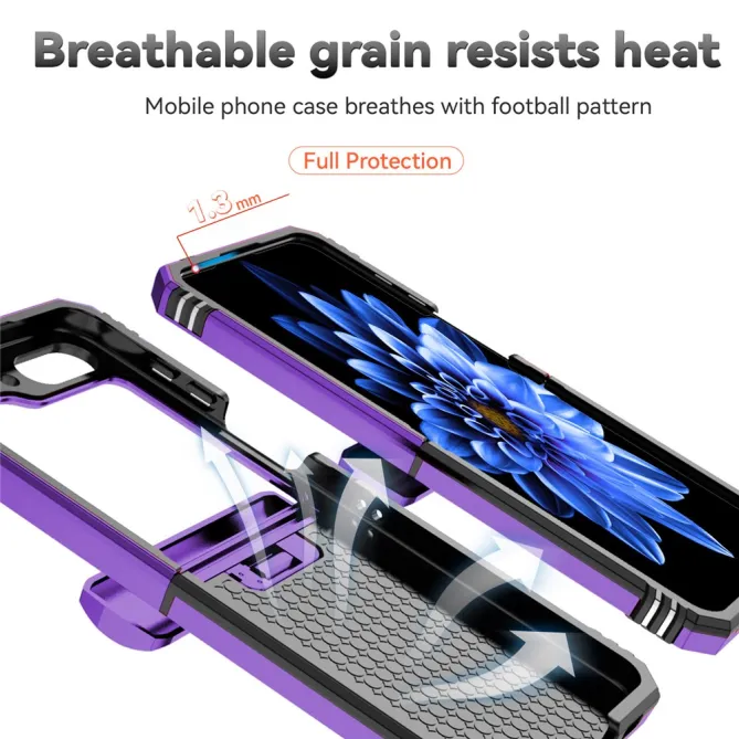 Coque Samsung Galaxy Z Flip 7 FE / Z Flip 6 Renforcée avec Anneau et Cache Caméra Coulissant