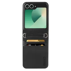 Coque Samsung Galaxy Z Flip 7 FE et Z Flip 6 Porte-Cartes avec Rabat Protecteur