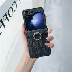 Coque Samsung Galaxy Z Flip 7 FE et Z Flip 6 Effet Zébré avec Bague Support