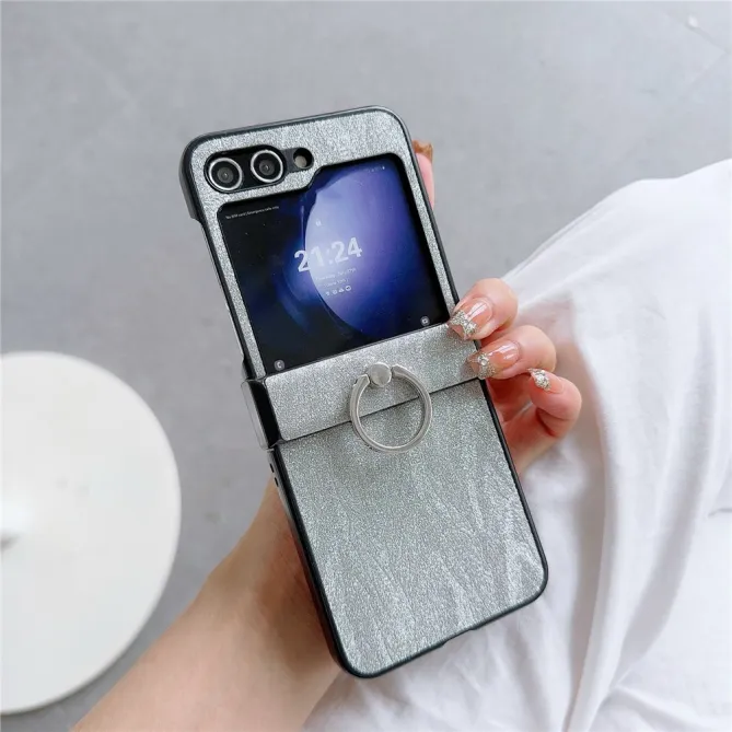 Coque Samsung Galaxy Z Flip 7 FE et Z Flip 6 Effet Zébré avec Bague Support