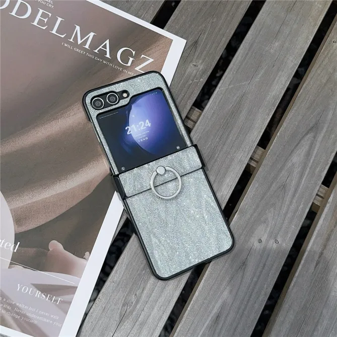 Coque Samsung Galaxy Z Flip 7 FE et Z Flip 6 Effet Zébré avec Bague Support
