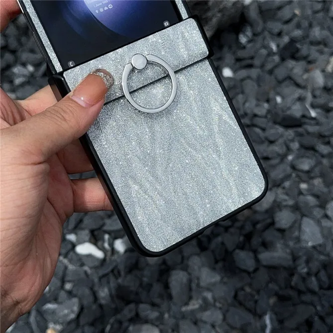 Coque Samsung Galaxy Z Flip 7 FE et Z Flip 6 Effet Zébré avec Bague Support