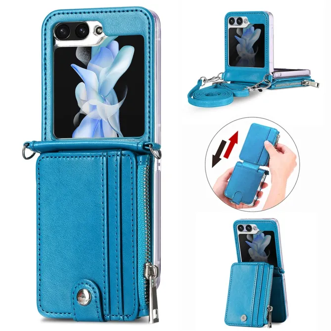 Coque Samsung Galaxy Z Flip 7 FE et Z Flip 6 Portefeuille Bandoulière
