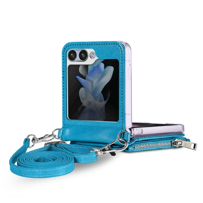 Coque Samsung Galaxy Z Flip 7 FE et Z Flip 6 Portefeuille Bandoulière