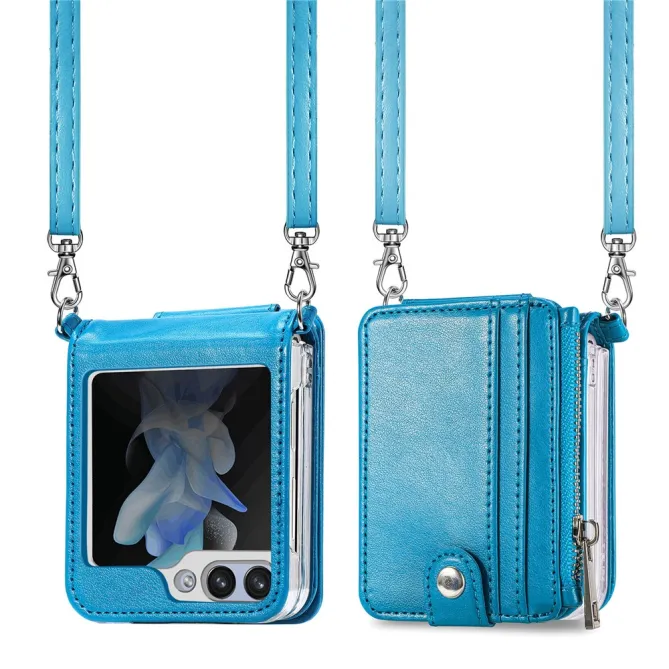 Coque Samsung Galaxy Z Flip 7 FE et Z Flip 6 Portefeuille Bandoulière