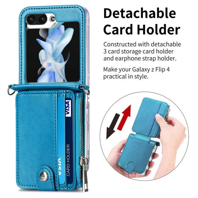 Coque Samsung Galaxy Z Flip 7 FE et Z Flip 6 Portefeuille Bandoulière