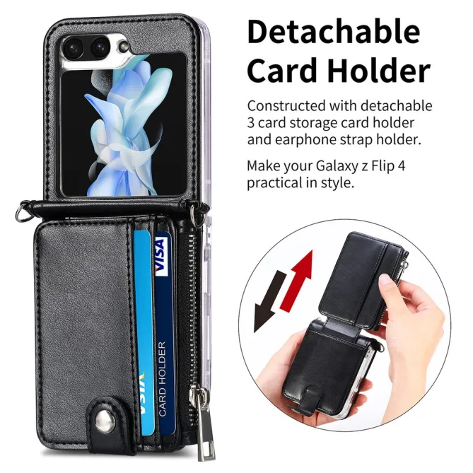 Coque Samsung Galaxy Z Flip 7 FE et Z Flip 6 Portefeuille Bandoulière