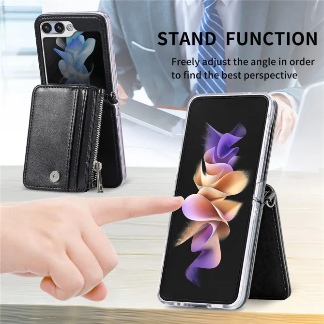 Coque Samsung Galaxy Z Flip 7 FE et Z Flip 6 Portefeuille Bandoulière