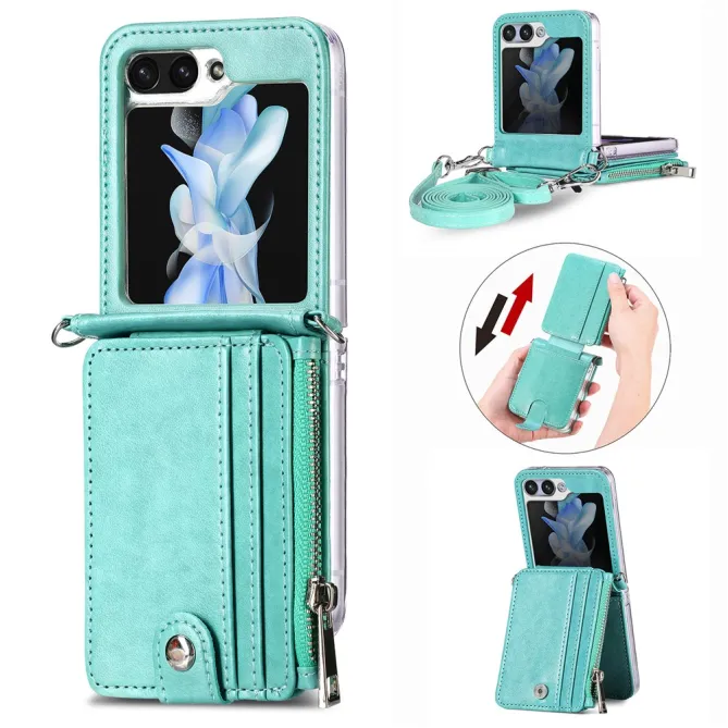 Coque Samsung Galaxy Z Flip 7 FE et Z Flip 6 Portefeuille Bandoulière